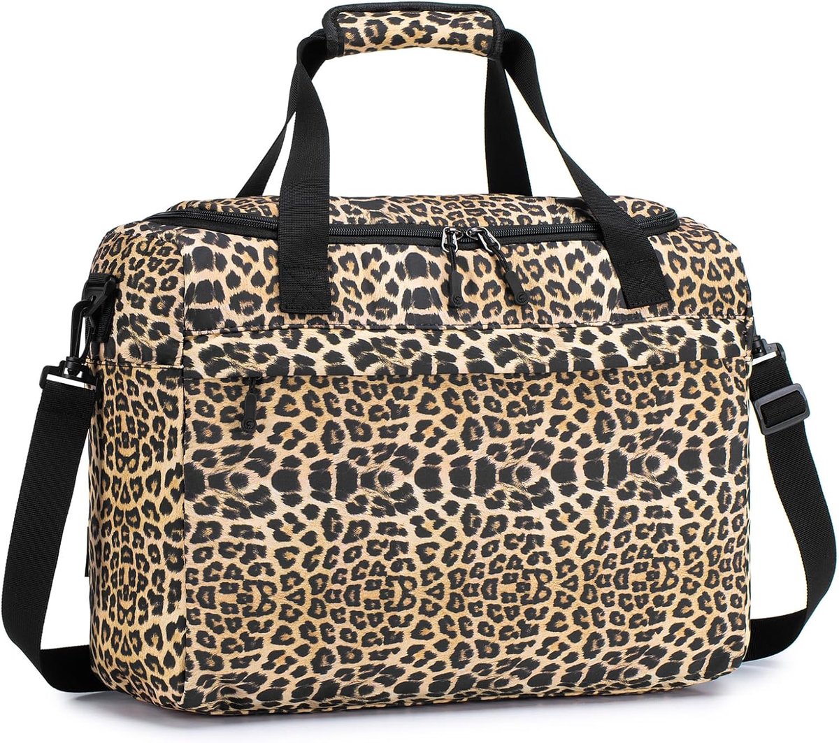 Thijox - Opvouwbare Handbagage Reistas 40x30x15 cm Waterdicht Lichtgewicht 18L Bruin voor Vliegtuig Schouderriem Dames Reisrugzak