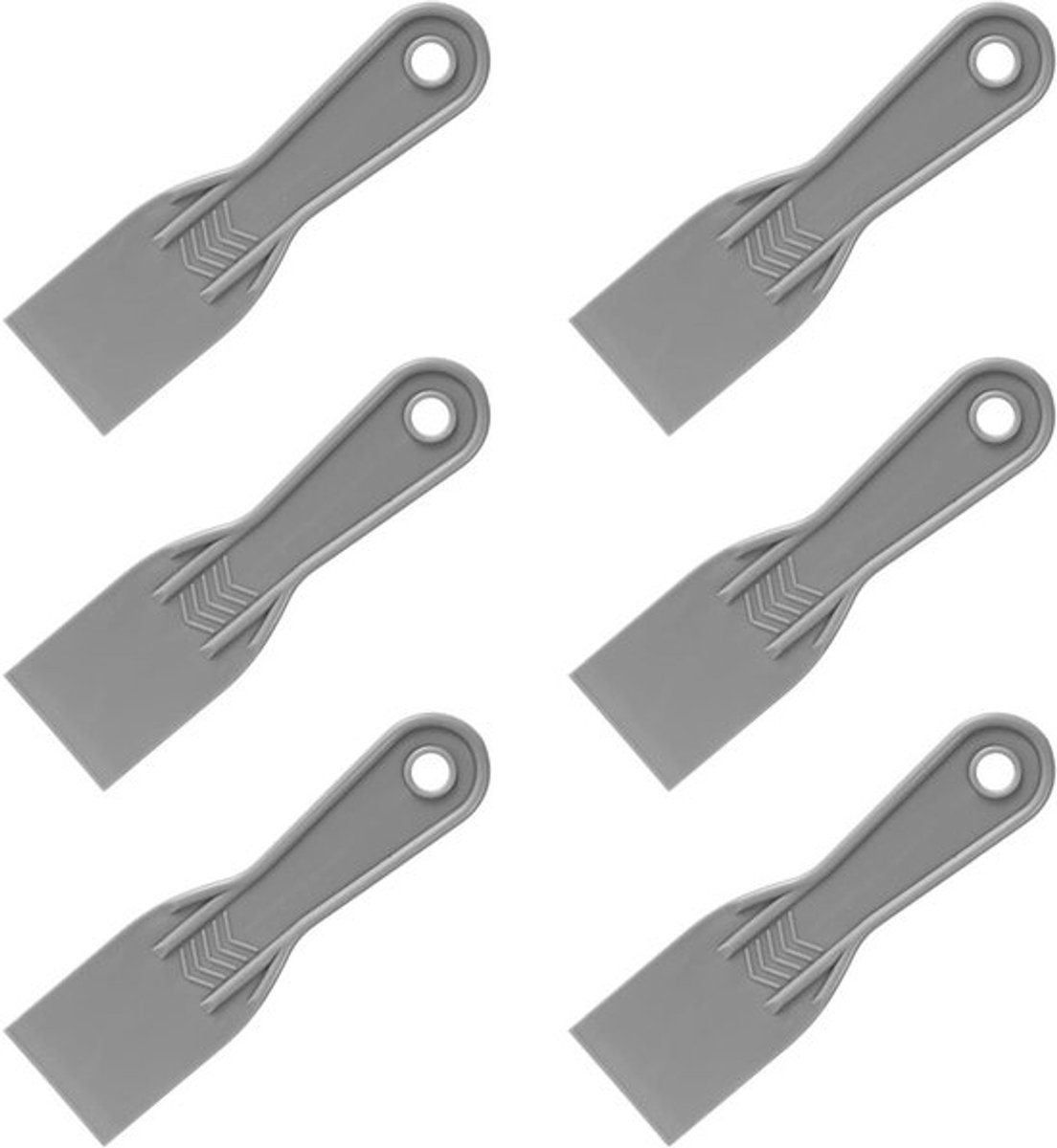 Plastic plamuurmes set - Flexibele plamuurschraper voor reparatie en schilderen - 6 stuks