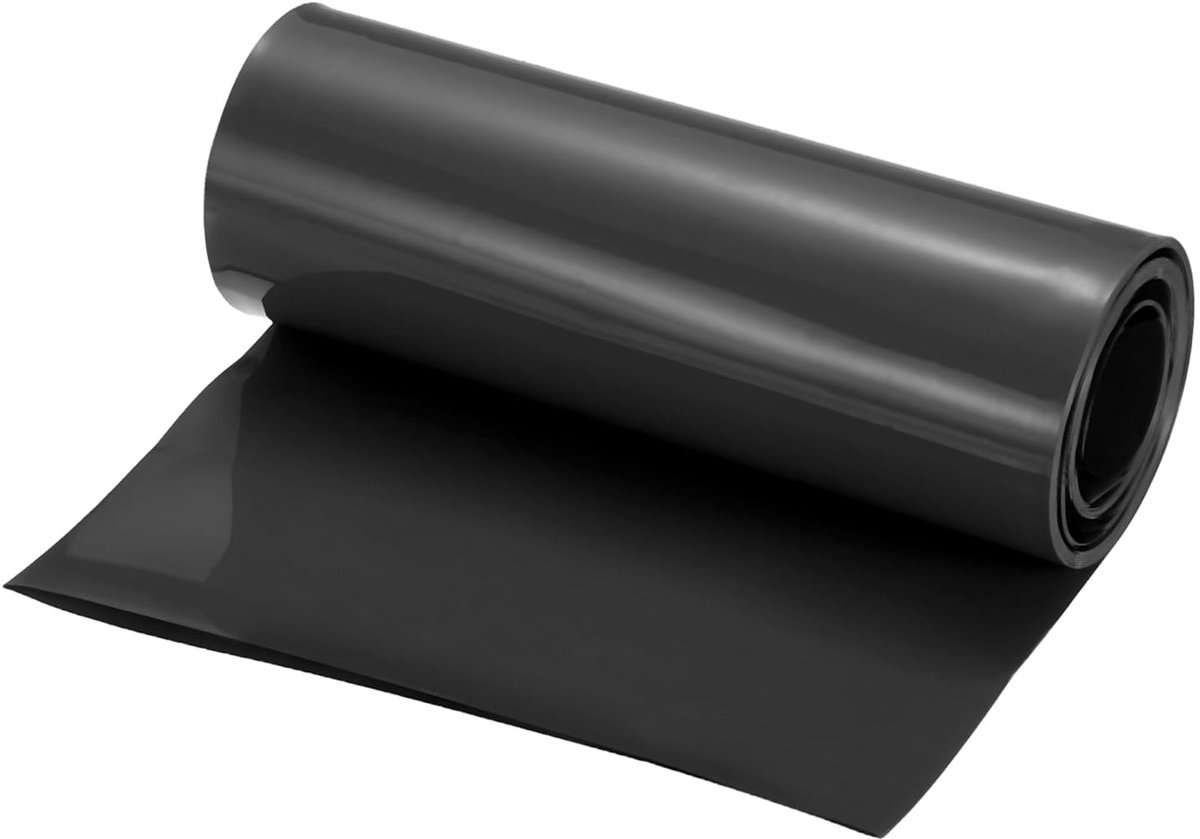 SnelShoppen - 2.5m PVC Heat Shrink Tubing, 95mm Diameter, Waterproof Protective Hose, 2:1 Heat Shrink Ratio, Batterijen Isolatie, Zwart