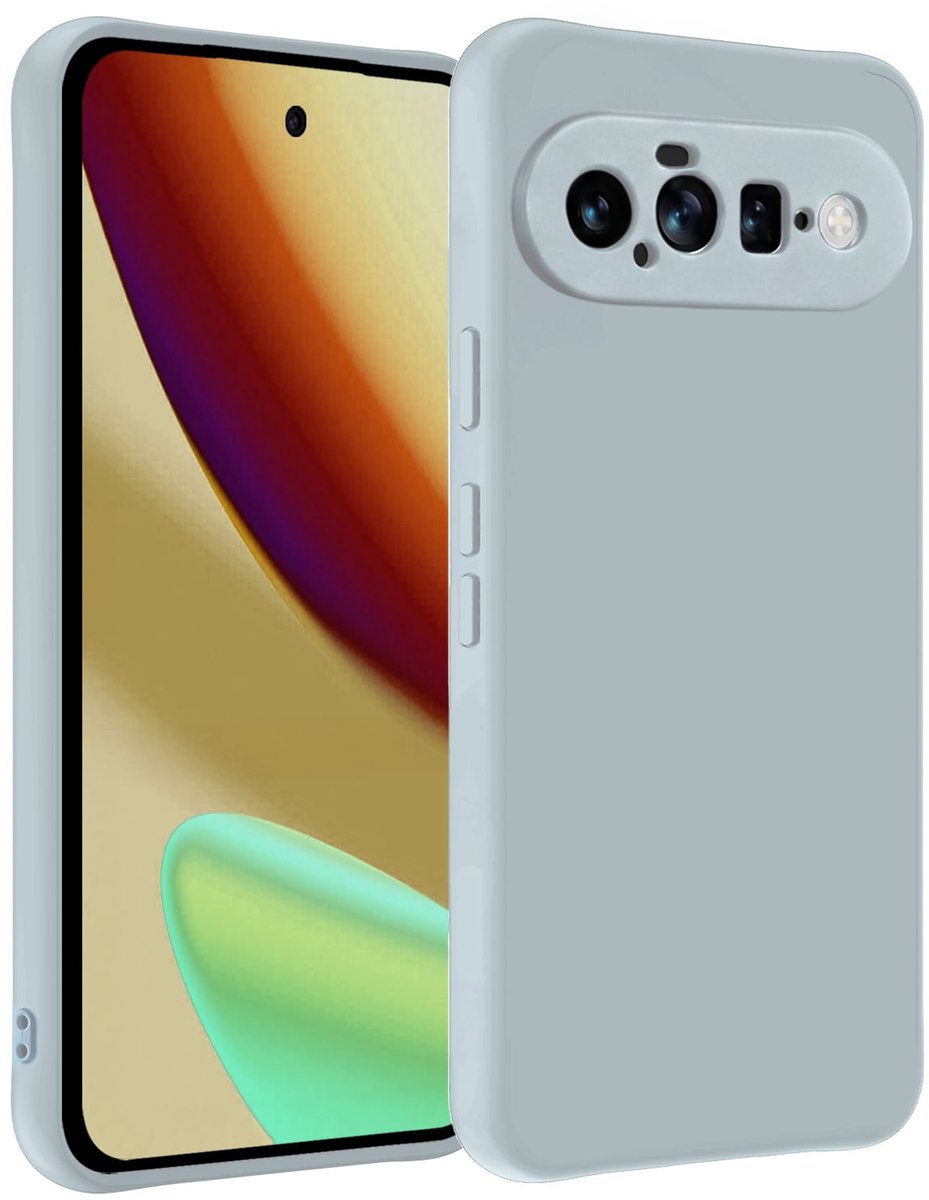 Hoesje - Geschikt voor Google Pixel 11 - Sterk & Shockproof - Hoes Cover - Siliconen Case - Telefoonhoesjes - Lichtblauw