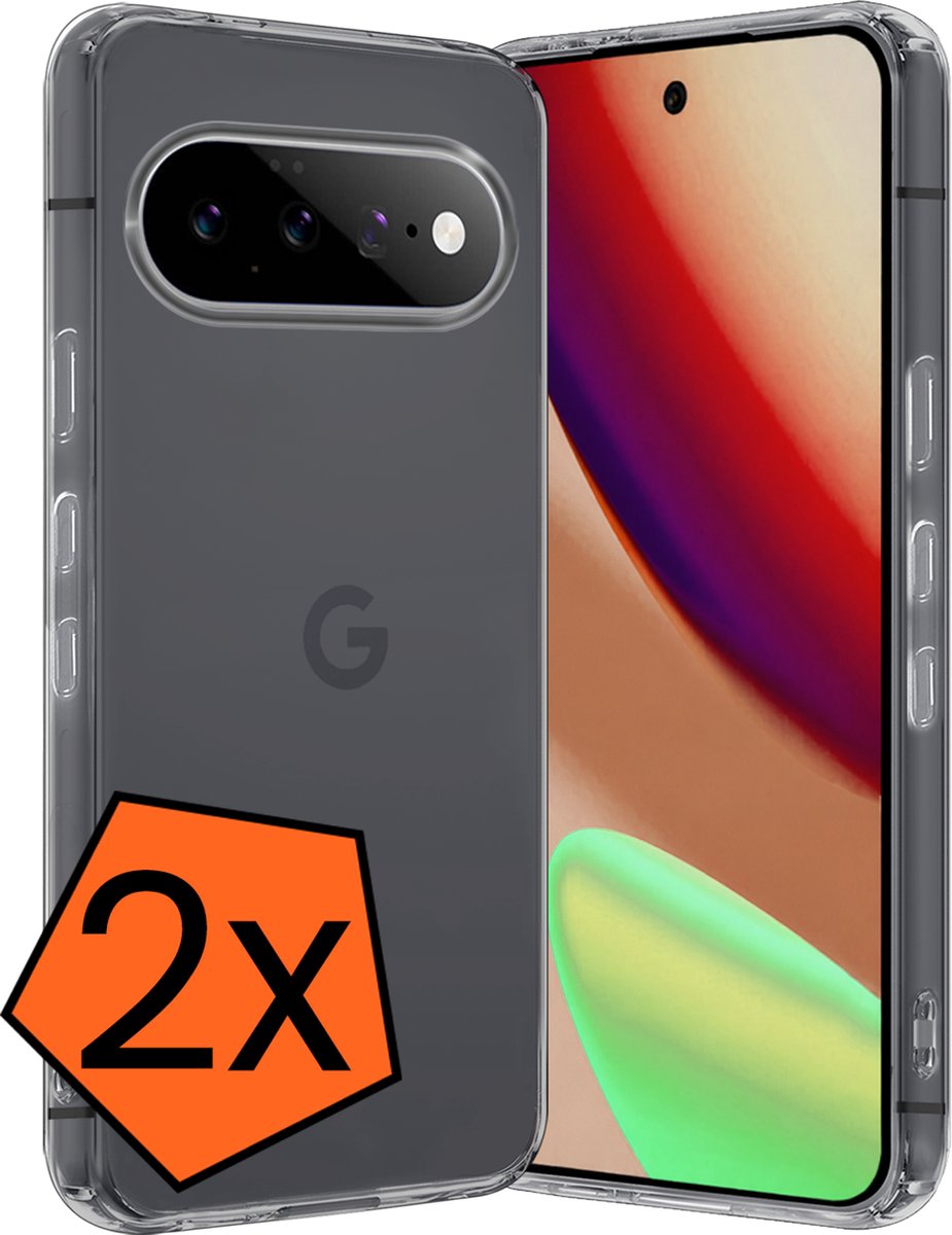 Hoes - 2 Stuks - Geschikt voor Google Pixel 11 Pro - Sterk & Shockproof - Case Siliconen - Back Cover - Telefoon Hoes - Transparant