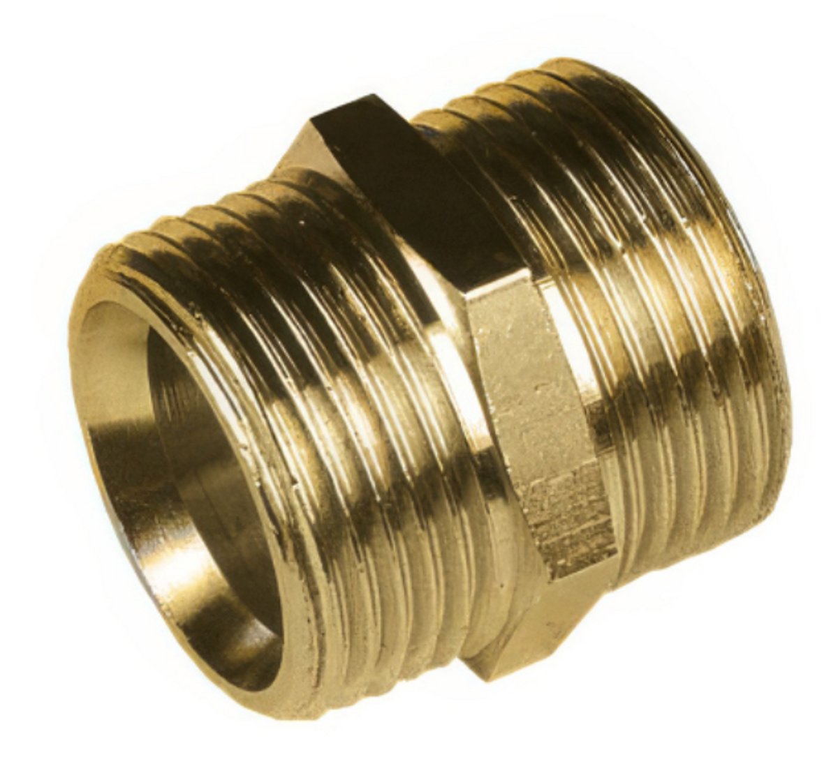 Henco Euroconus Nippel - 3/4" x 3/4" Buitendraad - AD-EKEK Messing - Set van 2 Stuks