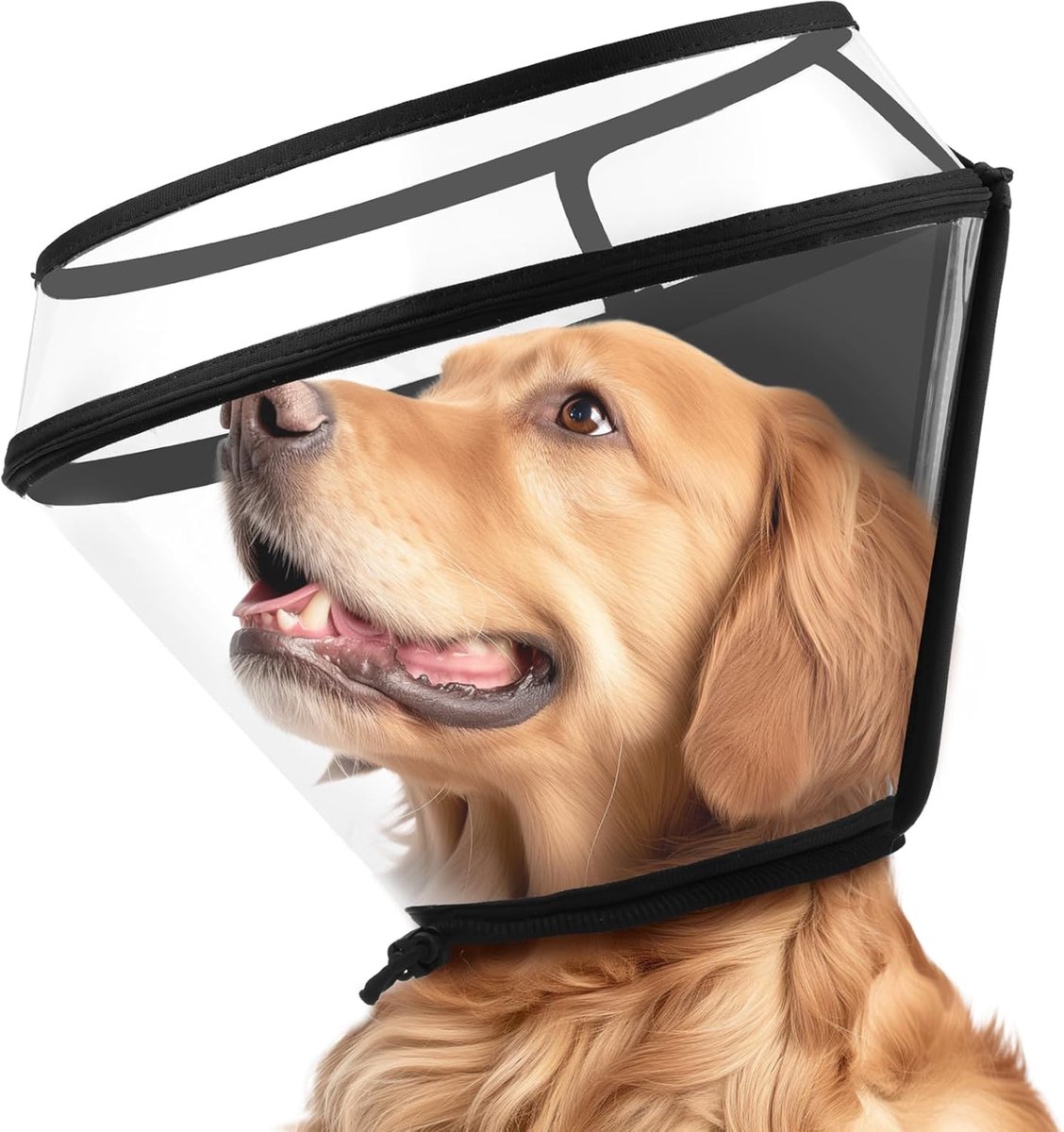 SnelShoppen - Dog Cone Collar-XL - Verstelbare Hondenhalsband, Medisch, Comfortabel, Antikrab, Blauw, Geschikt voor Grote Honden, Herstel en Beschermi