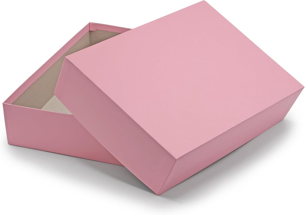 SnelShoppen - Hoge kwaliteit opberg- en cadeaubox DIN A4, roze, 302 x 213 x 70 mm, multifunctionele geschenkdoos voor verjaardag, bruiloft, kerst en a