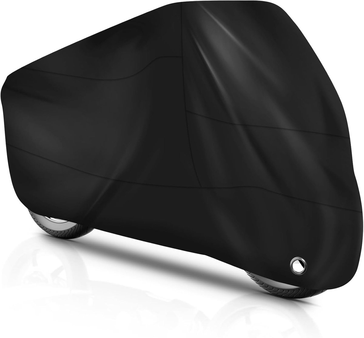 SnelShoppen - Motorhoes 210D Polyester voor Motoren 245x105x125cm, Lichtgewicht, Duurzaam, Regen- en UV-bestendig, Eenvoudig te Monteren, Zwart