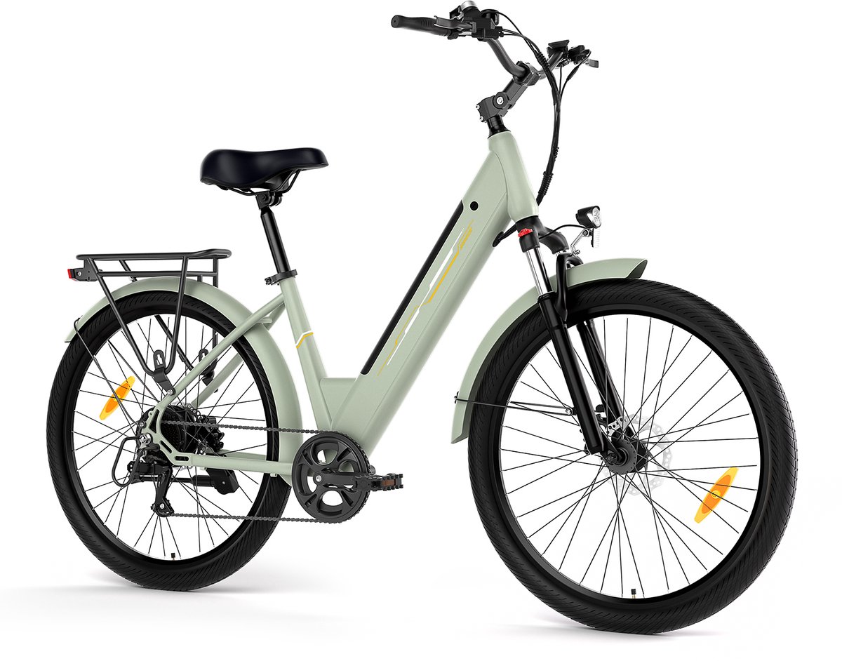Touroll J1 ST 27,5 inch Trekking Bike met 250W Motor, 36V 15.6Ah Batterij, Max 100km Bereik, 1.8" LCD Display Shimano 7-Speed Schijfrem - Zwart - afbeelding 2