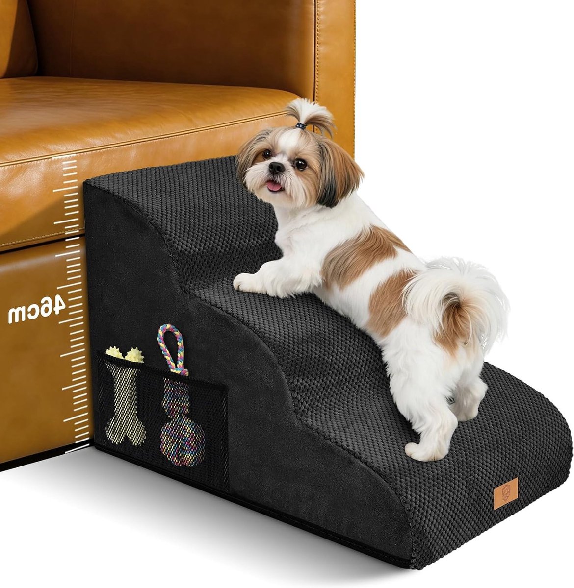 Honden- en kattentrap voor kleine honden, waterdicht, 40 cm hoog, wasbare hoes, antislip en draagbaar, ideaal voor huisdieren