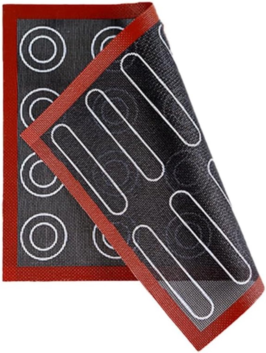 SnelShoppen - Food Silicone Baking Mat - Non-Stick Coating, Makkelijk Schoonmaken, Duurzaam, -40~230°C, Voor Oven, Bakken, Macarons, Pizza, 40 x 30 cm