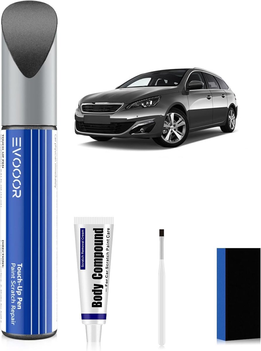 SnelShoppen - EVL Platinum Grijs Lak Reparatieset met Krassen Verwijderaar voor Auto, Eenvoudige en Snelle Oplossing voor Krassen en Schade