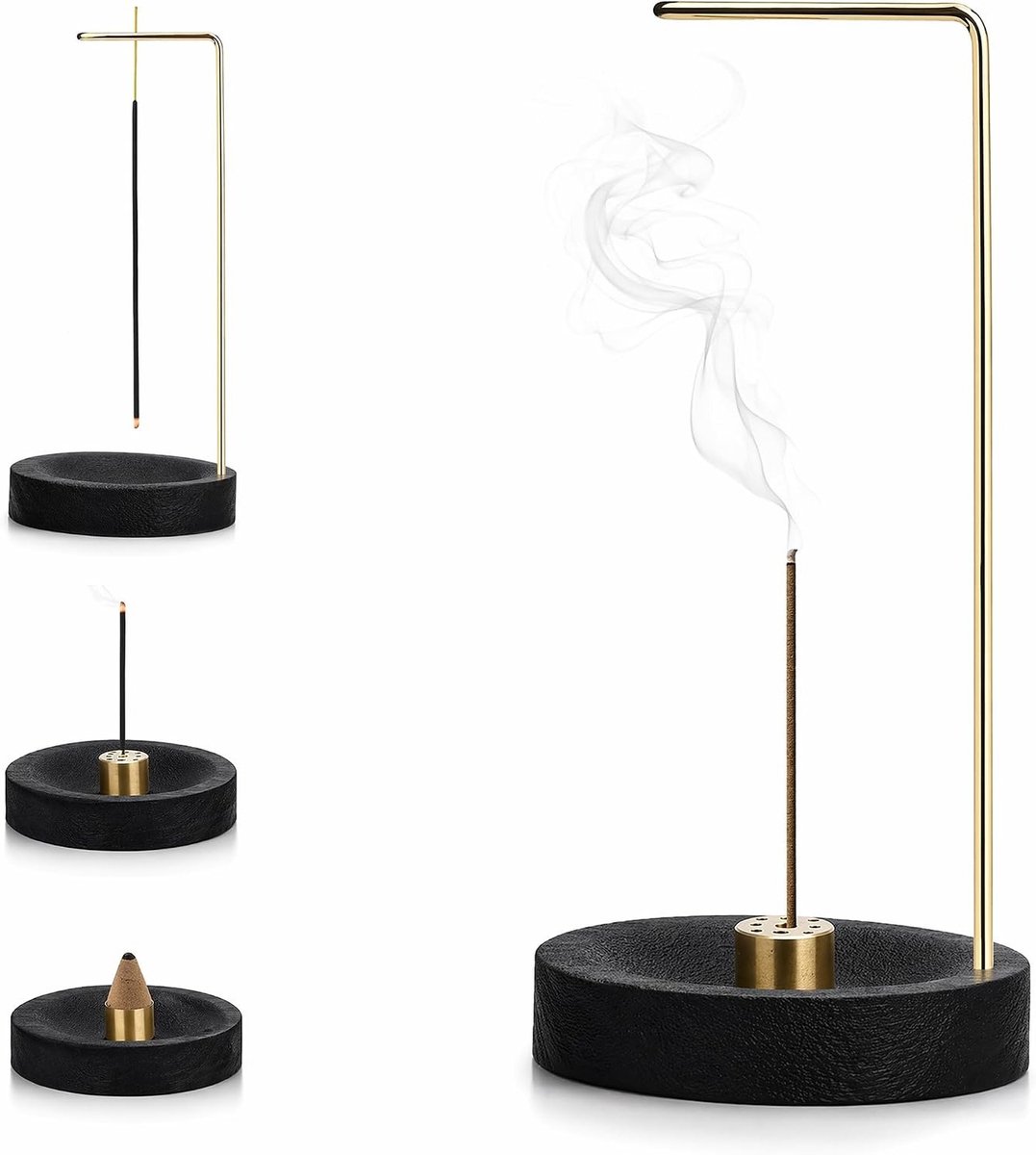 Houten Incense Stick Houder voor As, 2-in-1 Ontwerp Geschikt voor Thuis, Kantoor, Meditatie en Yoga - Handgemaakt en Duurzaam