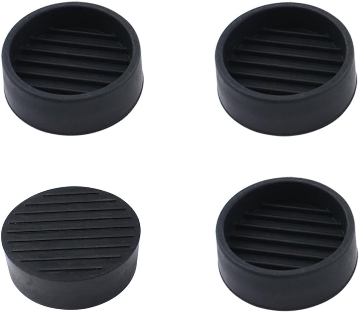Zwarte Rubber Meubelwielen 4 Stuks - 1.5 Inch Ronde Vloerbeschermers voor Stoelen, Niet-Slip en Geschikt voor Tapijt, Houten Vloeren en Tegels