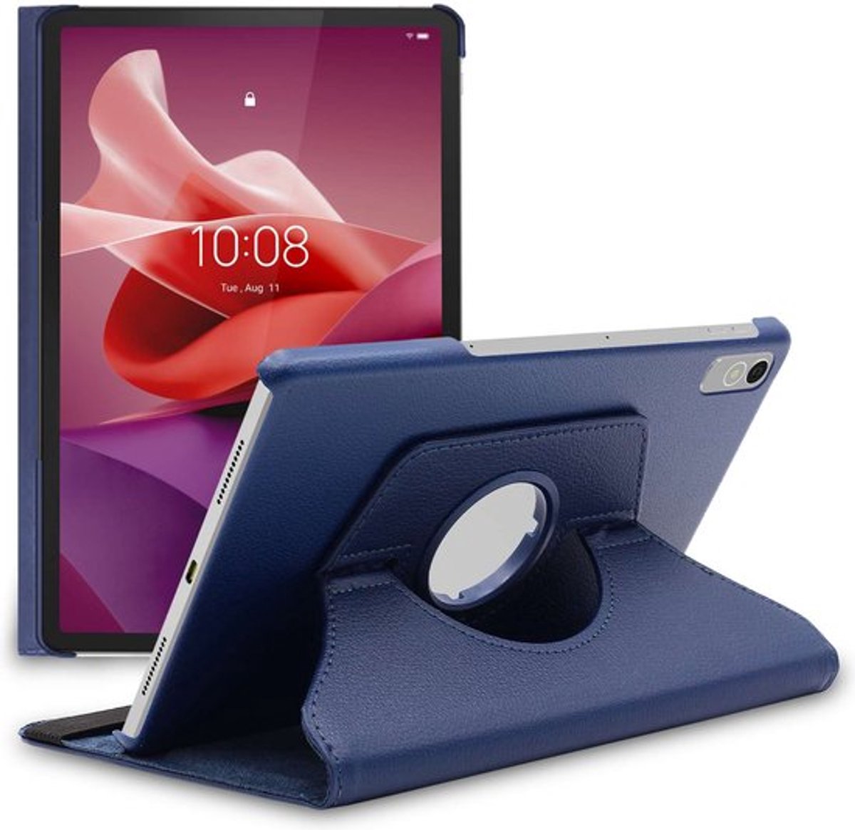 ebestStar - Hoes geschikt voor Lenovo Tab P12 (2023), Roterende Etui, Case, 360° Draaibaar hoesje, Donkerblauw