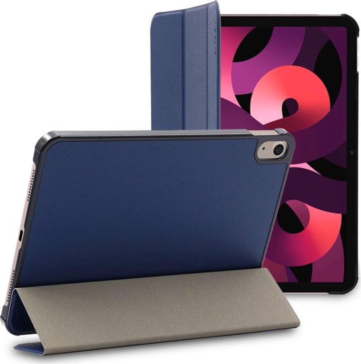 ebestStar - Hoes geschikt voor iPad 10.9 (2022) Apple, Slanke Design PU Lederen Etui, Automatische Slaap/Wake, SmartCase hoesje, Donkerblauw