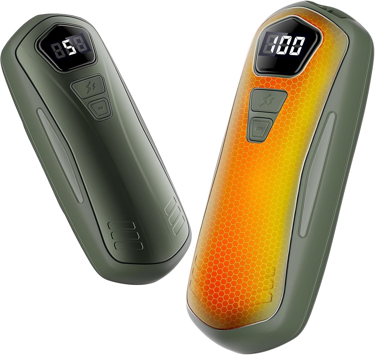 Thijox - Elektrische handwarmers set van 2, herbruikbare zakwarmers met 6000 mAh, 5 verwarmingsmodi, draagbare USB-handwarmers voor outdoor, camping,