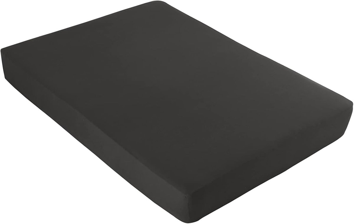 SnelShoppen - Jersey Fitted Sheet 200 x 200 cm zwart - 100% katoen, geschikt voor matrassen tot 35 cm hoogte, OekoTex gecertificeerd
