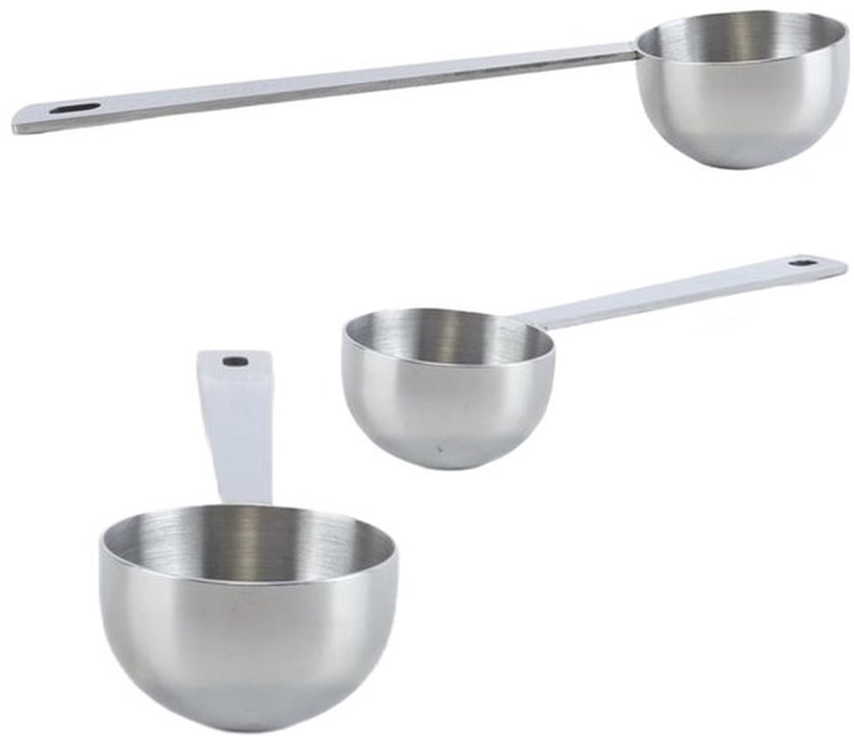 Koffielepel 15 ml - Maatlepel RVS - Maatlepel voor Koffie/Thee - Keukenaccessoire - Lange Steel - Duurzaam Materiaal