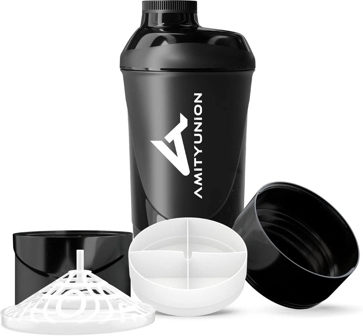 Thijox - Proteïneshaker 700 ml met Poedercompartiment - Lekvrij, BPA-vrij, Zeefschaal voor Wei & BCAA-Shakes - Gym Fitness Beker voor Isolaten - Perfe