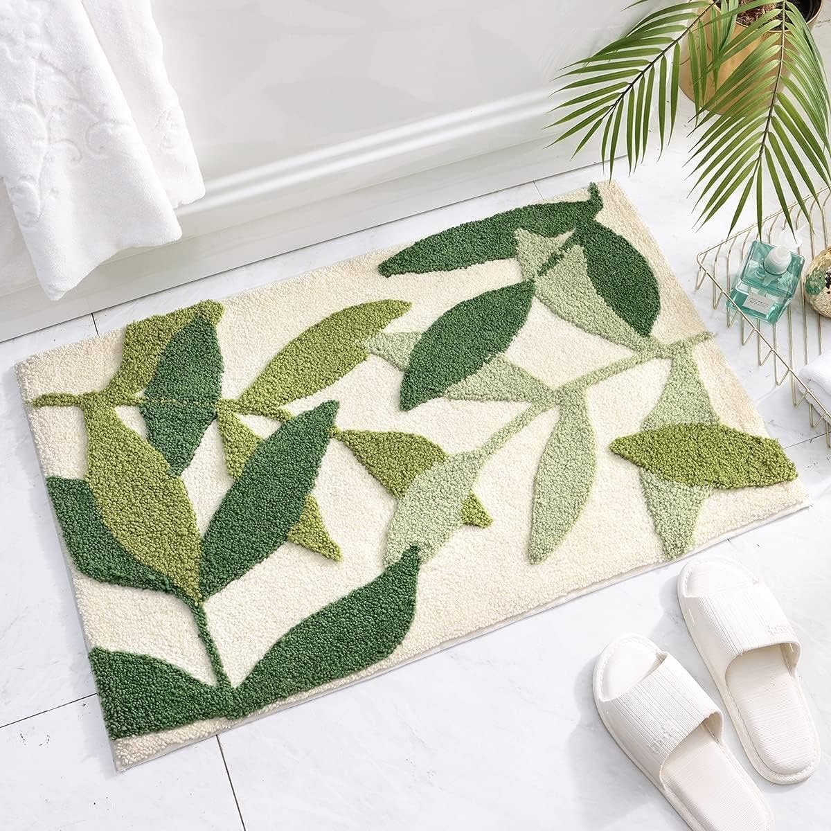 SnelShoppen - Treer Badmat - Antislip Wasbare Microvezel - Fluffy Zachte Absorberende Badmat voor Badkamer, Badkuip, Entree, 45 x 65 cm