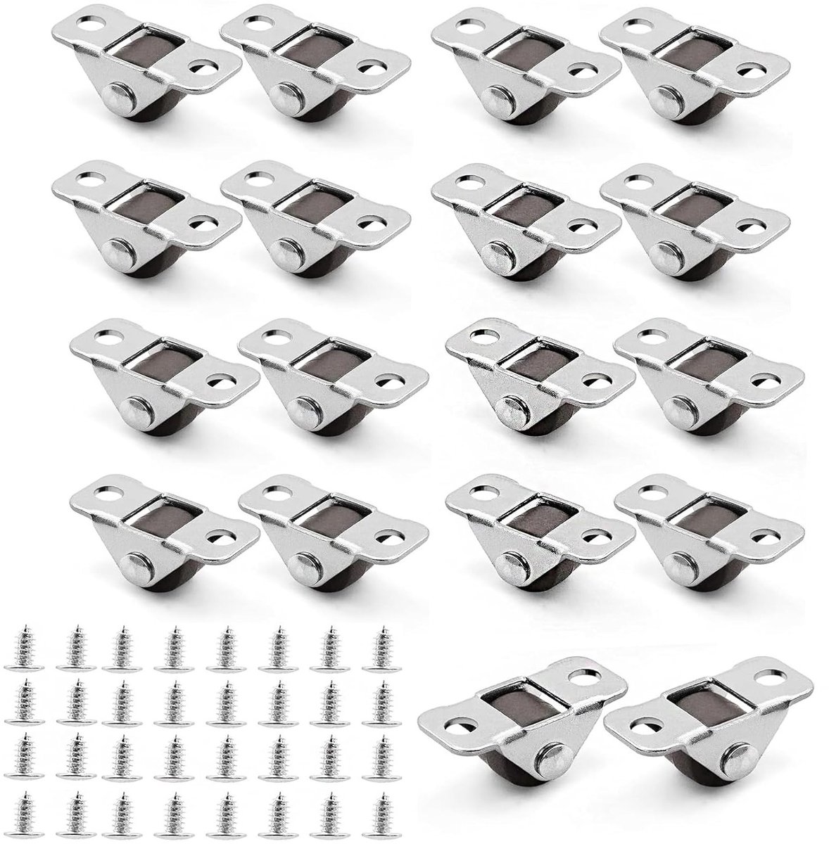 18 stuks mini meubelwielen 1,2 cm - 360 graden draaibare antislip transportwielen voor meubels, stil en duurzaam rubberen loopwielen voor kleine apparaten en meubels