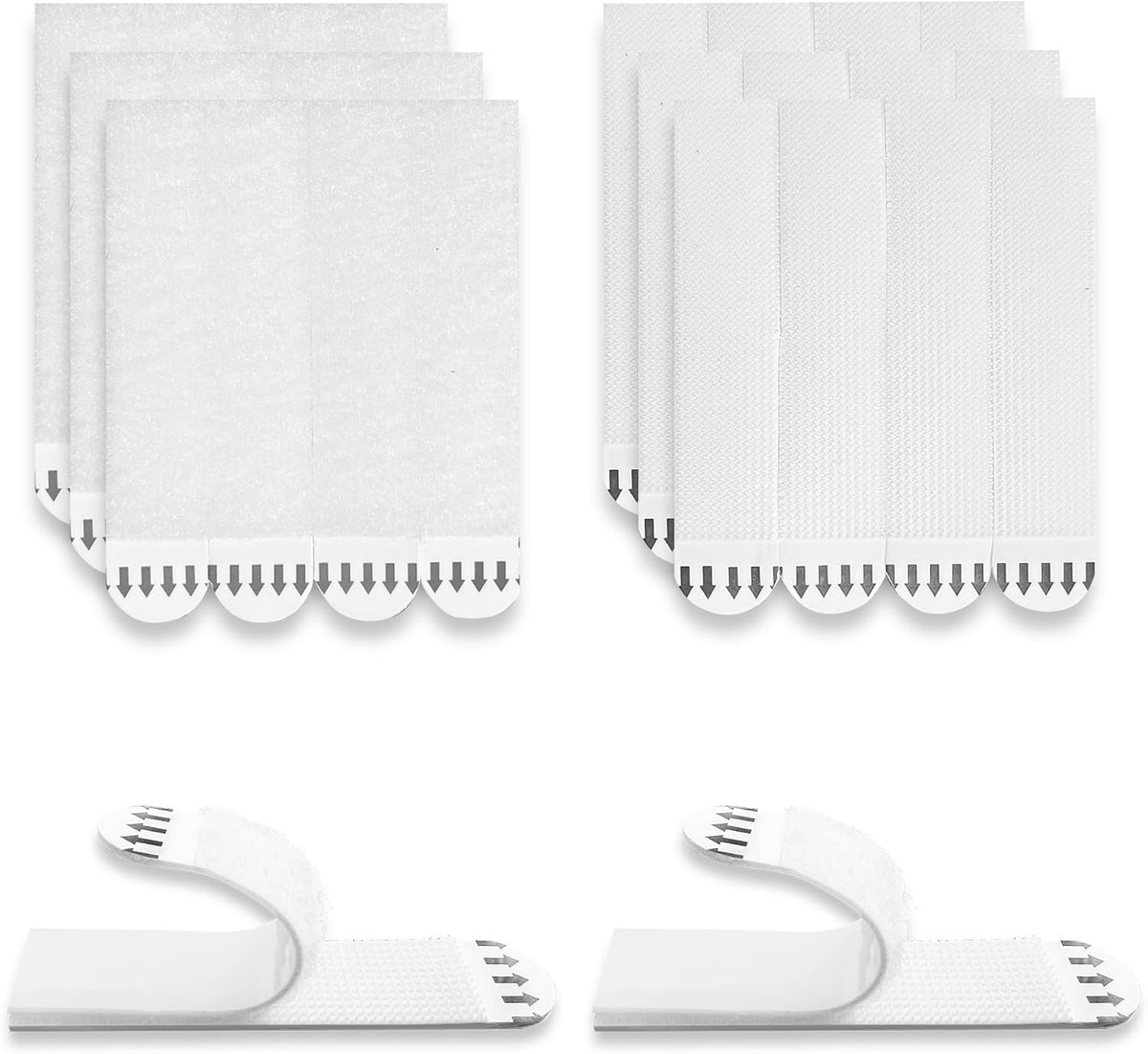 SnelShoppen - 12 Pairs (24 Strips) Foto Mounting Strips, Zelfklevende Poster Strips, Muur Strips, Voor Posters, Lijsten, Spiegels, 93 x 19 mm, Waterbe