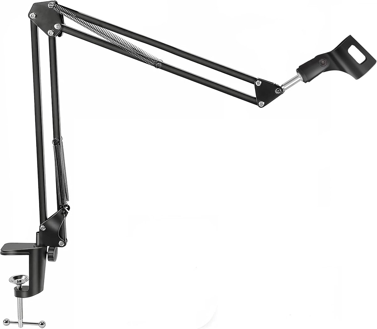 SnelShoppen - Professionele Verstelbare Microfoonstandaard met Adapter voor Studio Opnames, Radio, TV, Compatibel met Diverse Microfoons