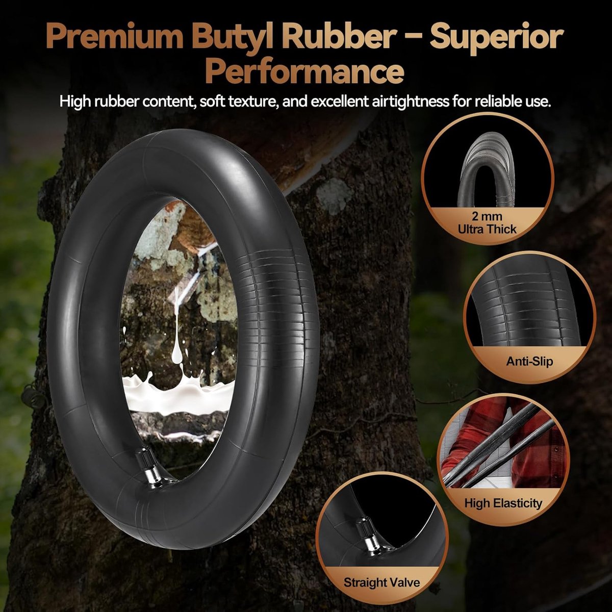 SnelShoppen - 10 x 2 Inch Wielen voor Elektrische Scooter, Dubbel Ultra Dikke Rubber, 10 Inch voor Xiaomi M365/Pro/Pro 2/1S/Essential/Mi 3 en 8.5 Inch