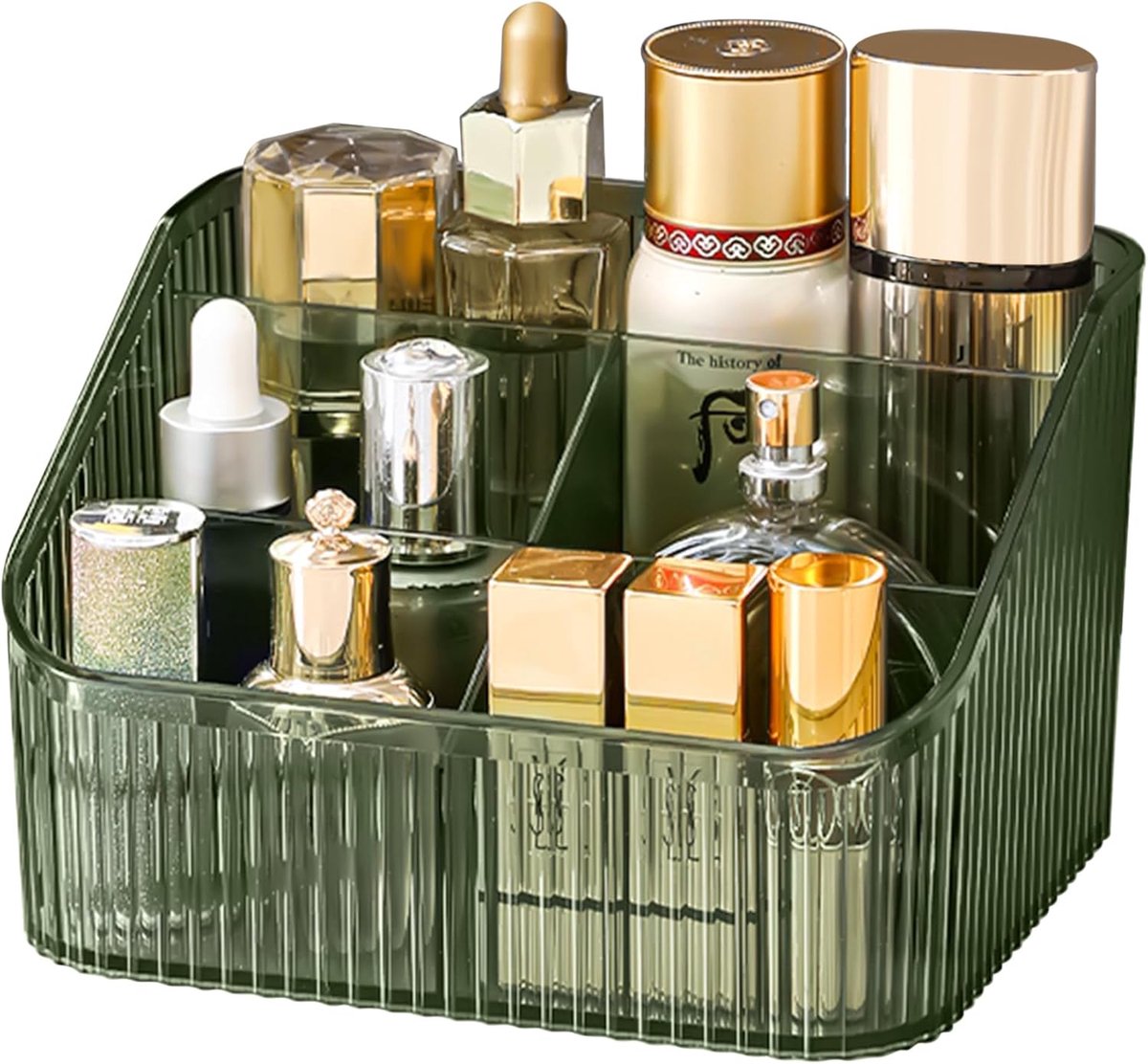 SnelShoppen - Makeup Organizer voor Cosmetica en Huidverzorging, Transparante Acryl Opbergdoos met 5 Vakken, Ideaal voor Lippenstiften, Oogschaduw en