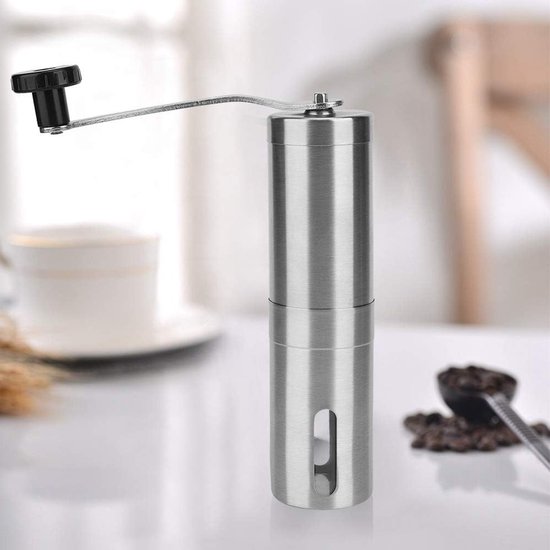Handmatige koffiemolen met roestvrijstalen handvat voor druppelkoffie en espresso, ideaal voor thuisgebruik en keukenaccessoires, 7.4 inch — afbeelding 3