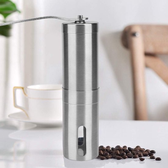 Handmatige koffiemolen met roestvrijstalen handvat voor druppelkoffie en espresso, ideaal voor thuisgebruik en keukenaccessoires, 7.4 inch — afbeelding 4