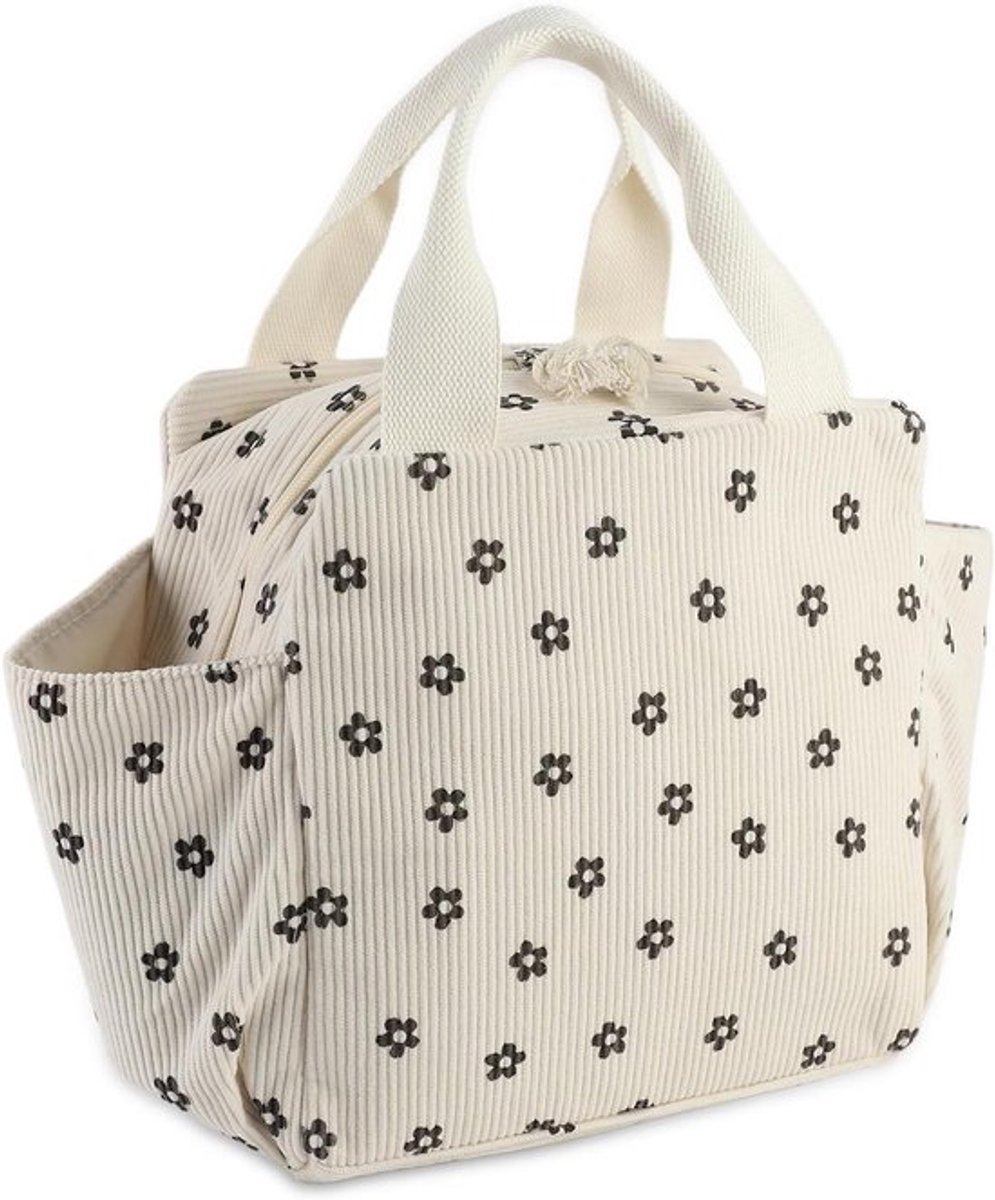 12 liter lunchtas voor dames - kleine koeltas met zijvakken - picknick- en werktas met ruime opslag - inclusief ruimte voor paraplu's, waterbekers en mobiele telefoons