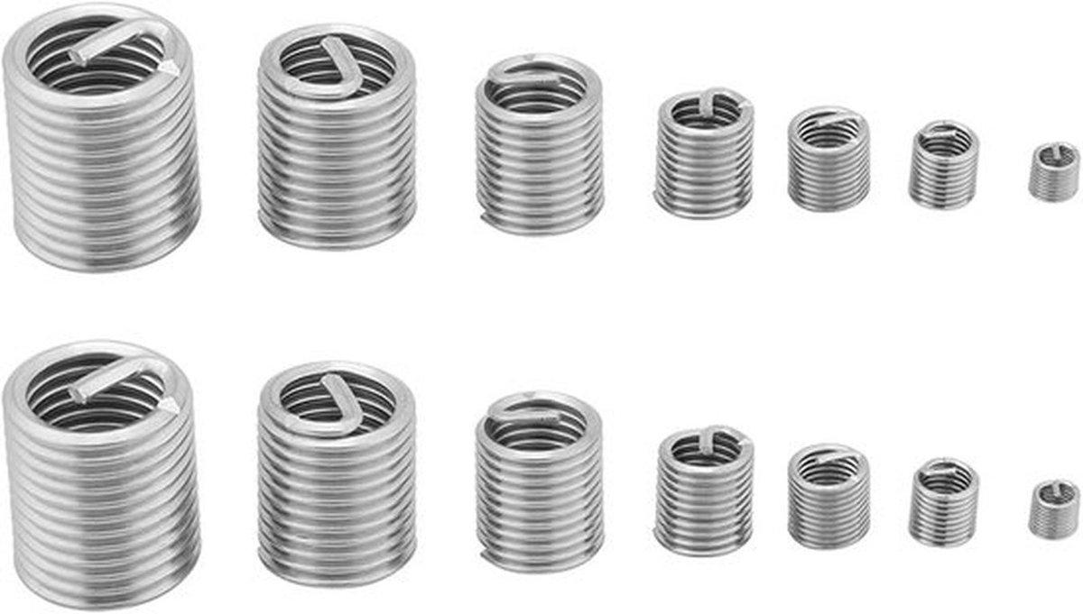 60 stuks roestvrijstalen schroefdraadinserts voor reparatie M3 M4 M5 M6 M8 M10 M12