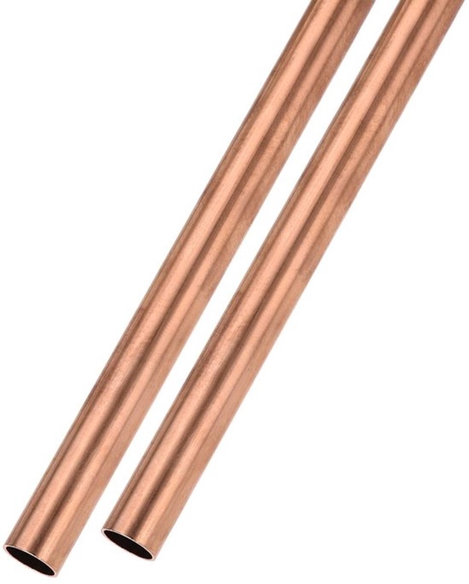 Koperen buis - Buizen voor zelfbouw - 200 mm lang - Slangen voor kunsthandwerk - Geschikt voor machines - 18 mm diameter
