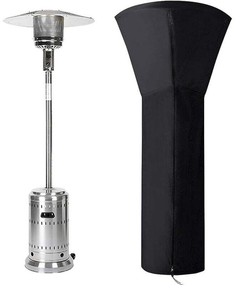 Beschermhoes voor terrasverwarmer, waterdichte ronde zwarte hoes, bescherming voor terrasverwarmer, 226x85x48 cm