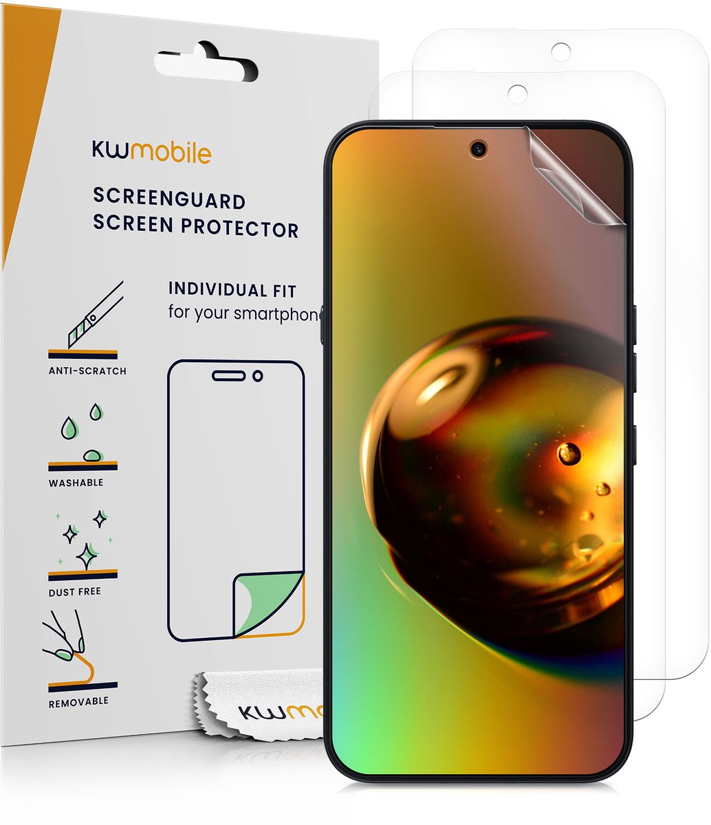 kwmobile 3x screenprotectors geschikt voor Nothing Phone (4a) Pro - beschermende folie voor smartphone