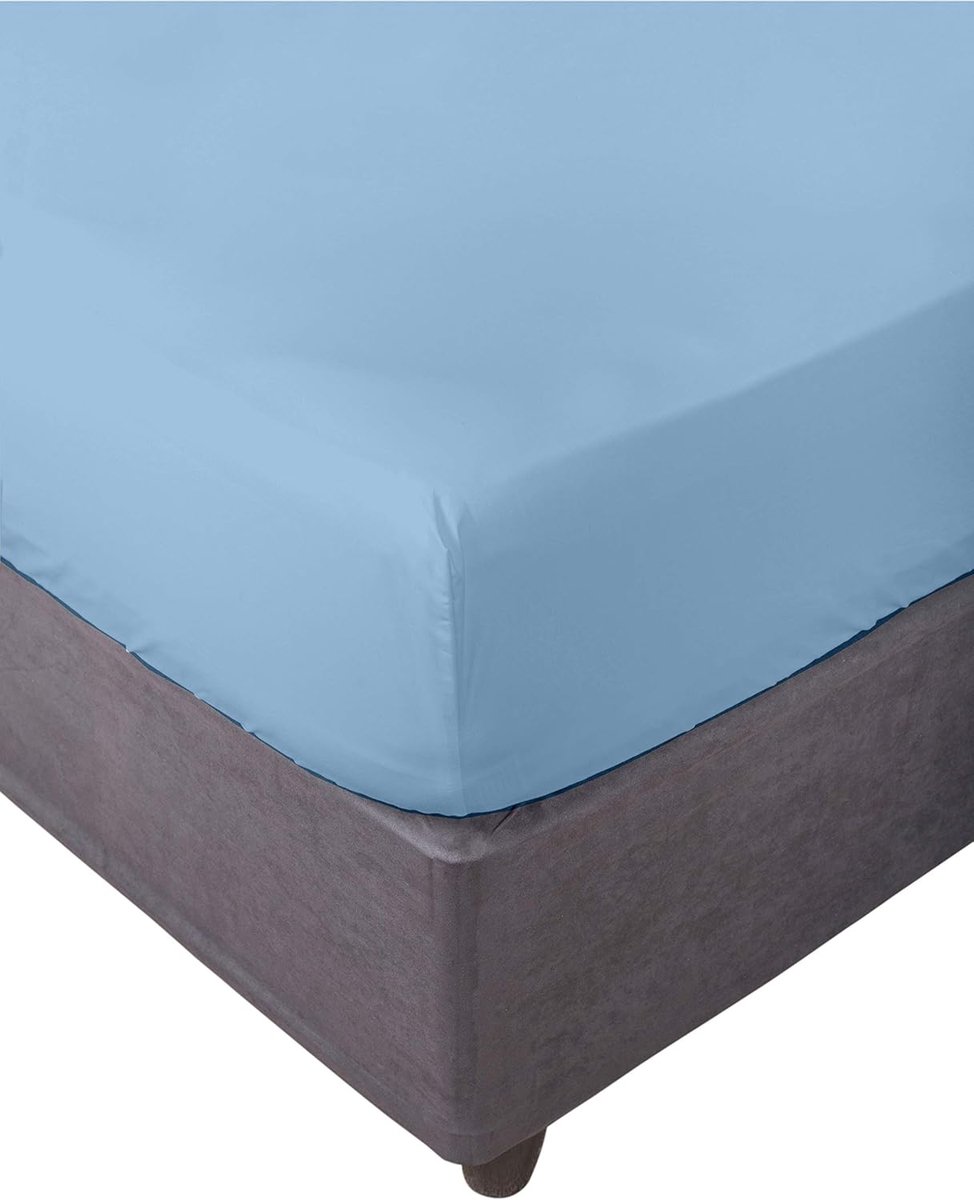 SnelShoppen - Fitted Sheet 90x200 Turquoise - 100% Brushed Microfiber, Elastic, Anti-Pilling, Ademend, Geschikt voor Matrassen tot 30 cm - Perfect voo