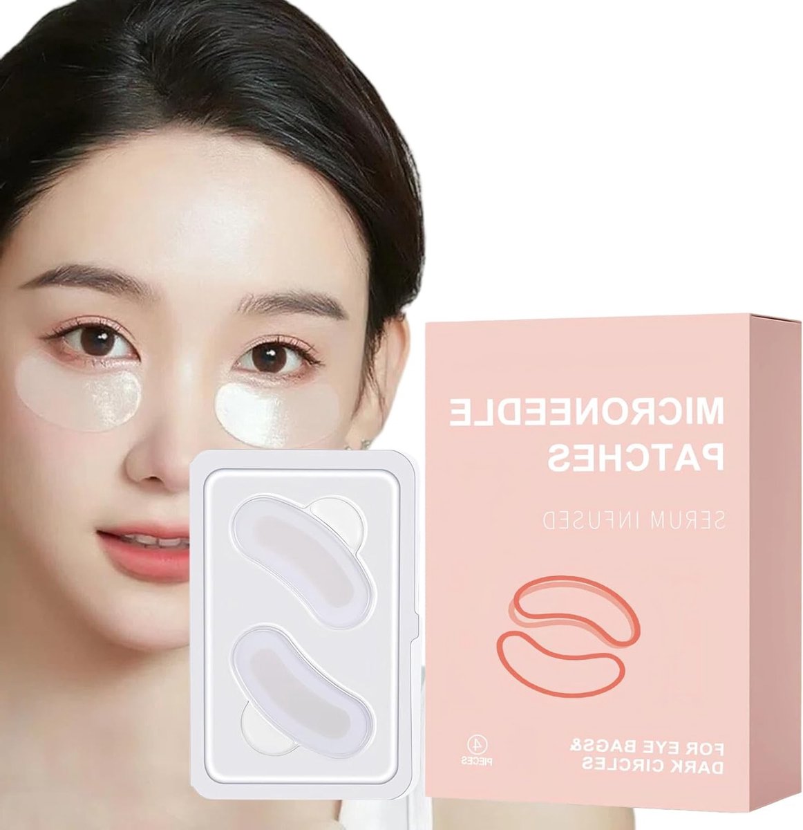 Anti-rimpel oogpads voor diepe oogverzorging, hyaluronzuur microneedling patches voor een gladdere huid en vermindering van rimpels