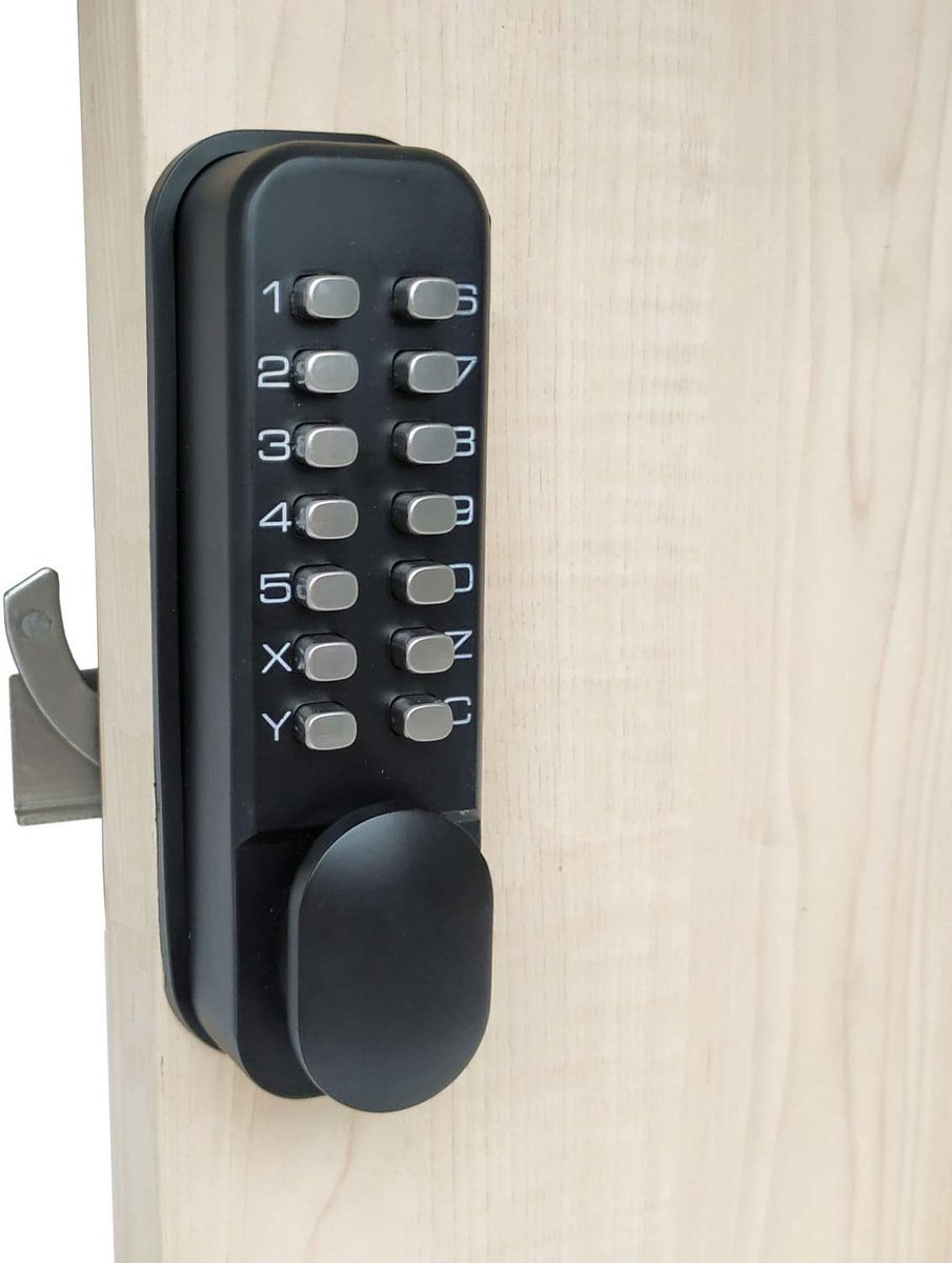 SnelShoppen - Digitale Sluiter voor Schuifdeuren zonder Sleutel - Waterdichte Mechanische Deurslot met Code, Geschikt voor Huizen, Tuinen en Campings