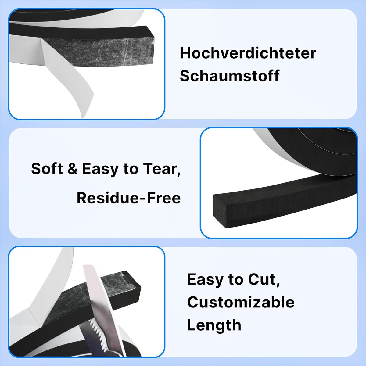 SnelShoppen - Adhesive Foam Sealing Tape - Effectieve Foam Seal voor Deuren, Ramen, Geluidsisolatie, 25 mm Breed x 20 mm Dik, 2 m Lengte