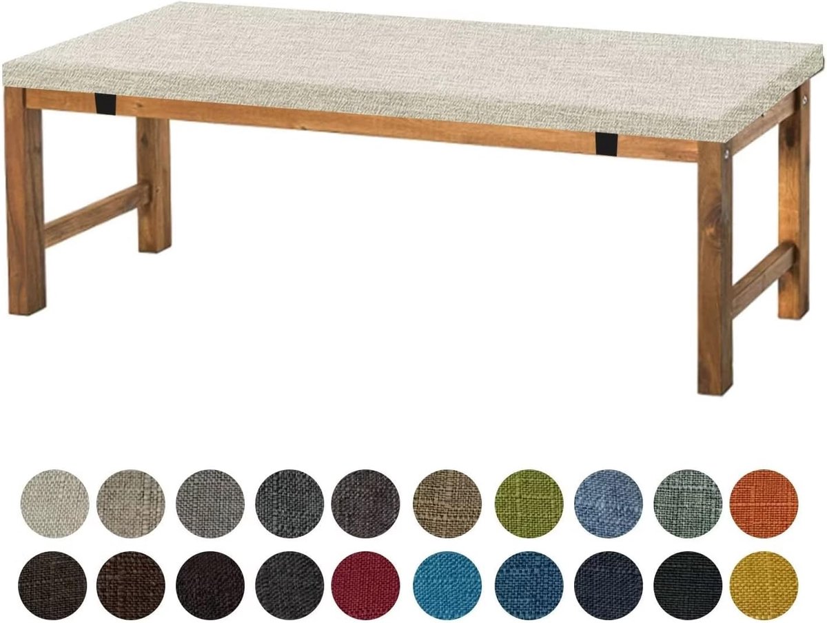 SnelShoppen - Tuinbank Kussen 160 x 35 x 5cm Wasbaar Verwijderbaar Tuinmeubelen Kussen Comfortabel Antislip Voor Binnen/Buiten Beige