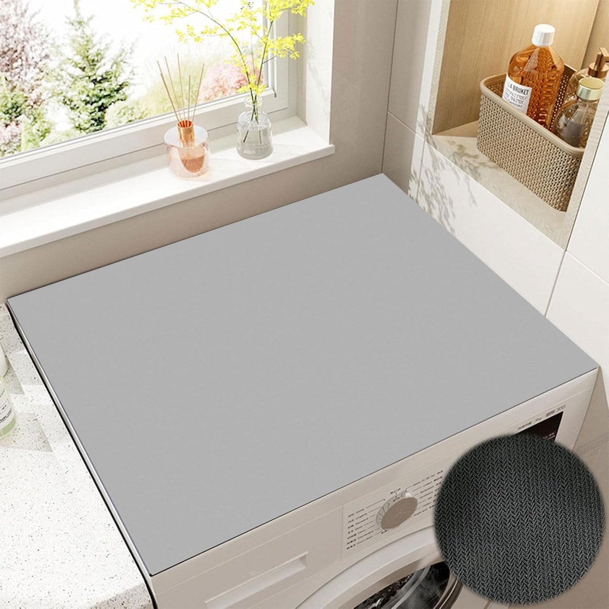 SnelShoppen - Wasmachine Pad 60 x 60 cm Universele Wasmachine Cover van Duurzaam Diatomiet, Waterabsorberend, Stofafwerkend en Slijtvast, Geschikt voo