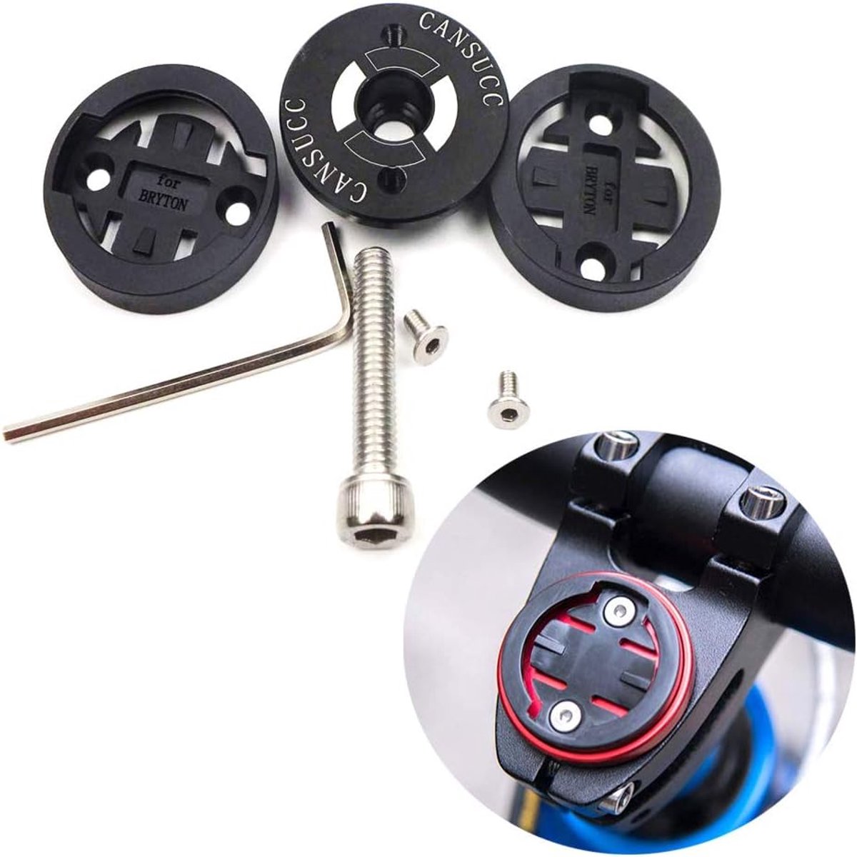 SnelShoppen - Edge Mount Fiets Handlebar Bevestiging voor GPS Computer, Geschikt voor G 1000, 820, 810, 800, 520, 510, 500, 200 en Bryton 530, 330, 31