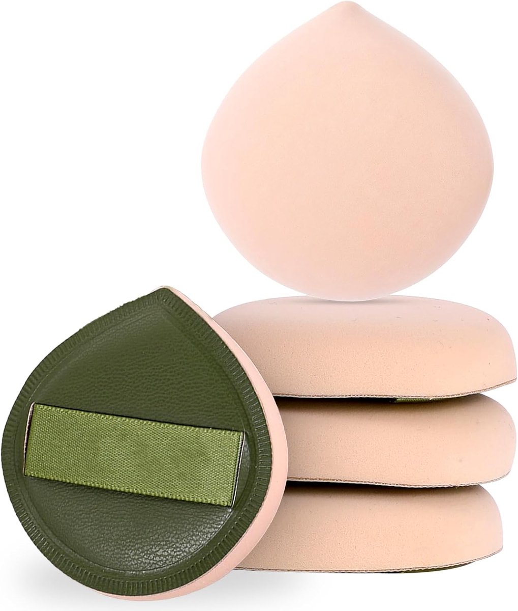 SnelShoppen - 5 Stuks Makeup Sponsjes - Foundation Sponge en Poeder Puff - Latexvrij Mengspons voor Vloeibare en Geperste Poeder - Perfect voor Beginn