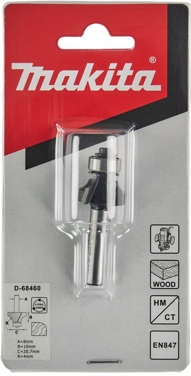 Makita D-68460 Afrondfrees r=3,97 20,64x10mm S8