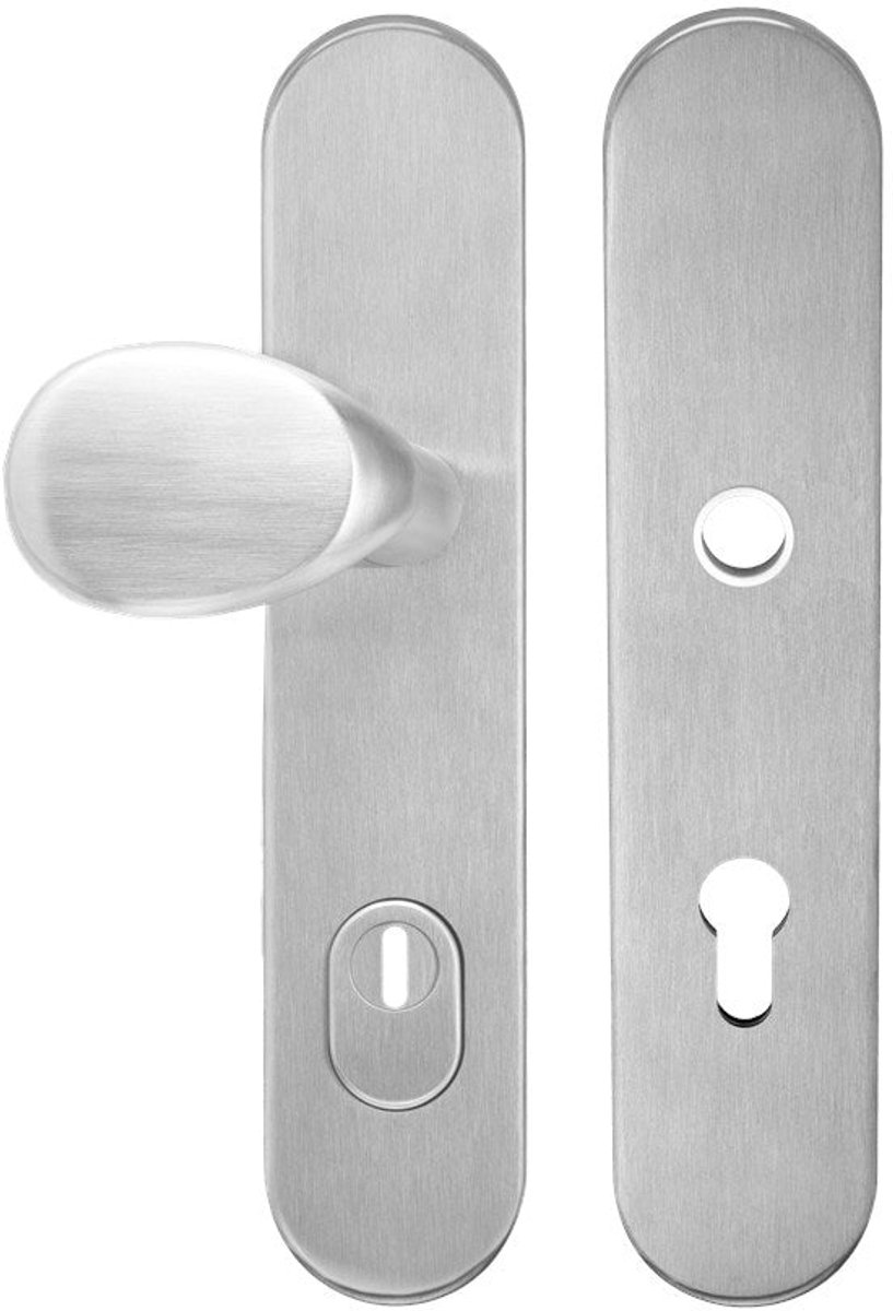 Oxloc Knop/Kruk Op Langschild KTB PC92 zonder Kruk RVS SKG*** - 1220732