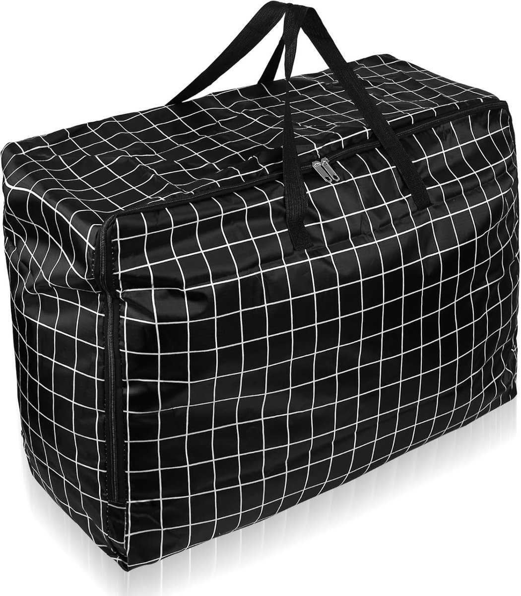 SnelShoppen - 1 Pcs 105L Extra Grote Opbergtassen Bedlinnen, Waterdichte Verhuiszakken voor Kleding, Duvets, Dekens, Kussens, Kerstopslag, Sterke Oxfo