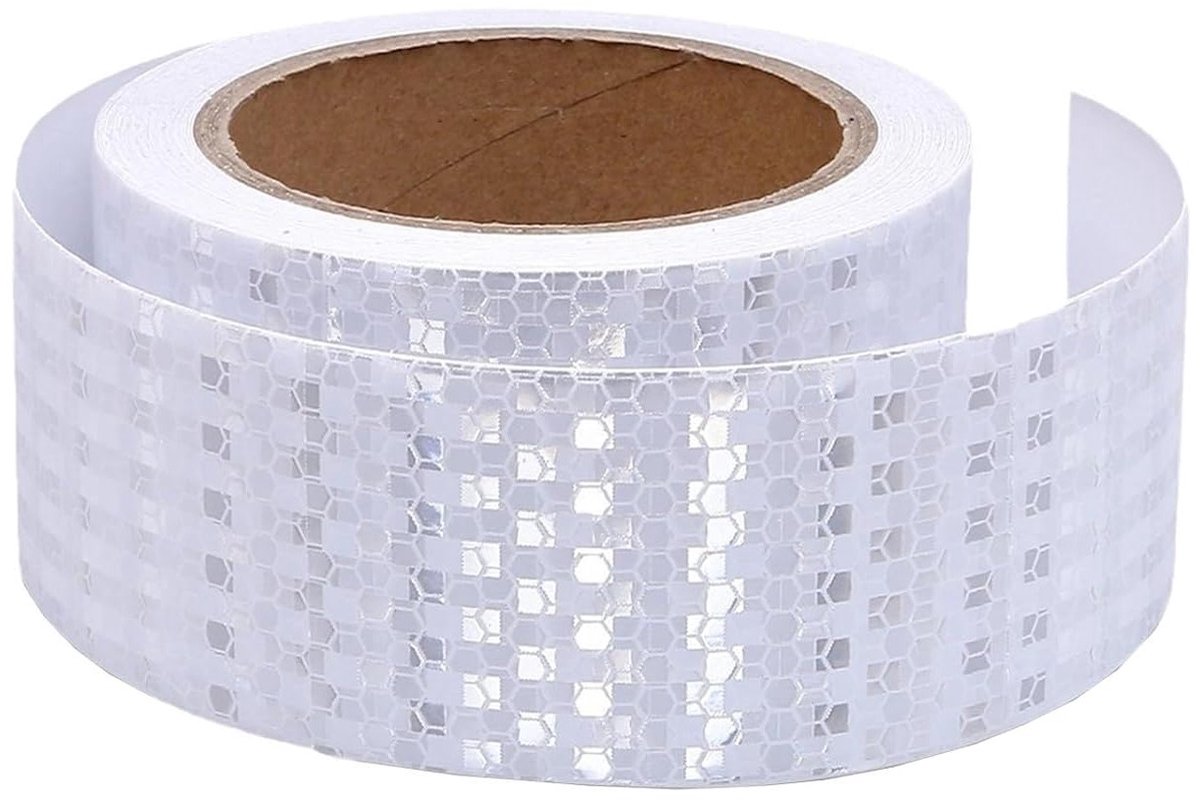 Zelfklevende Reflecterende Tape 10 m x 5 cm - Hoge Reflectie voor Fietsen, Voertuigen en Veiligheid - Waterdicht en Weerbestendig voor Verbeterde Zichtbaarheid