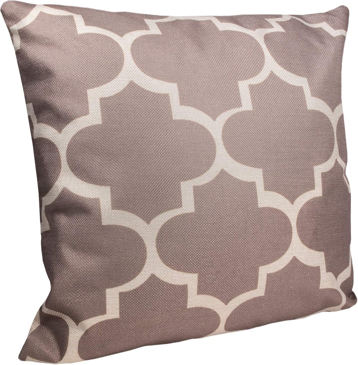 SnelShoppen - Decoratieve Kussen Retro - Gevuld - Sierkussens voor Binnen - Kussen Sofa - Vierkante Kussens - Beige en Bruin - 45x45 cm