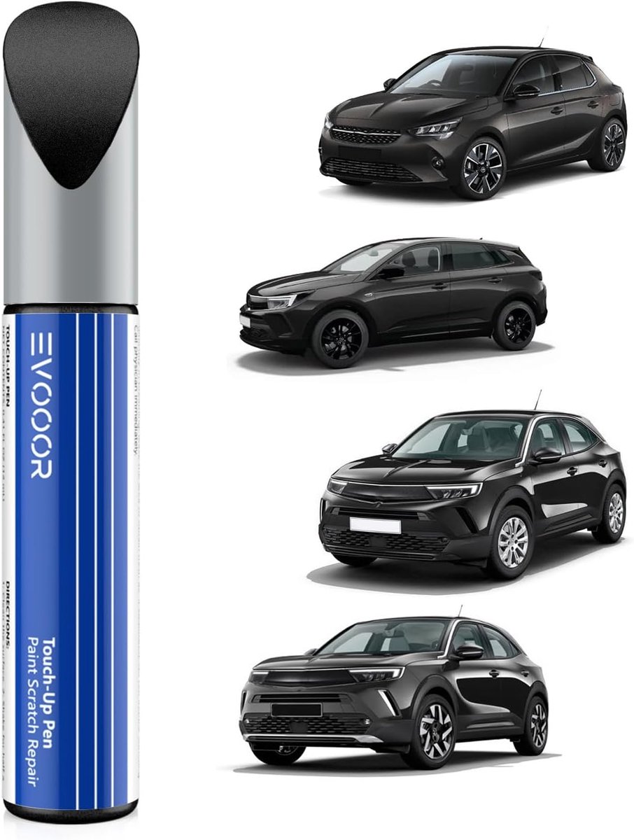 SnelShoppen - Diamond Black Pearl/Carbon Black Metallic Autolak Pen voor Krassen, Kleurherstel en Schadeherstel voor Opel, Makkelijk en Snel in Gebrui