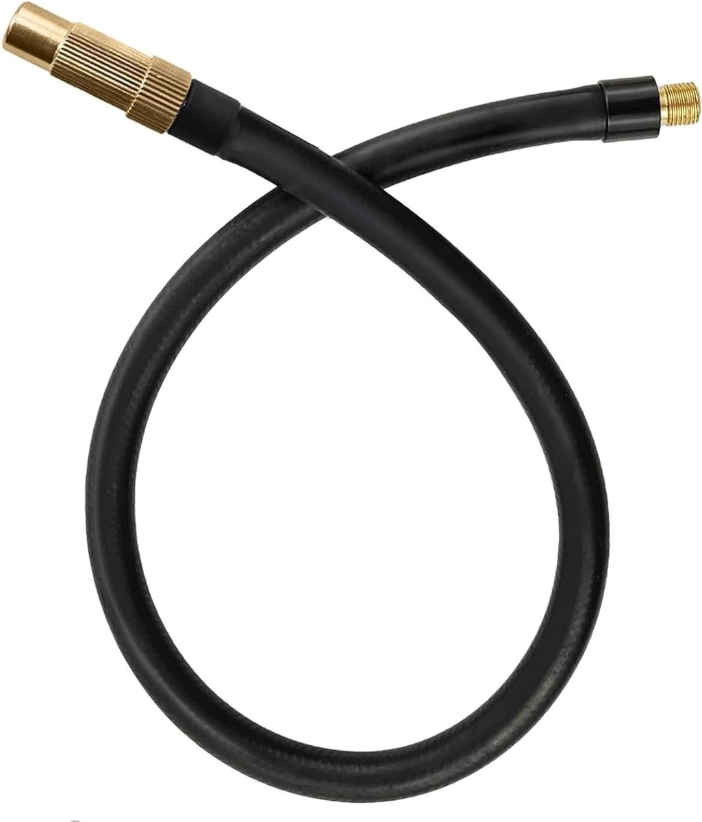 SnelShoppen - 2-in-1 Schrader & Presta Ventiel Adapter met 40 cm Verlengslang voor Fietspompen, Auto- en Motorbanden, Multifunctionele Luchtpomp Acces