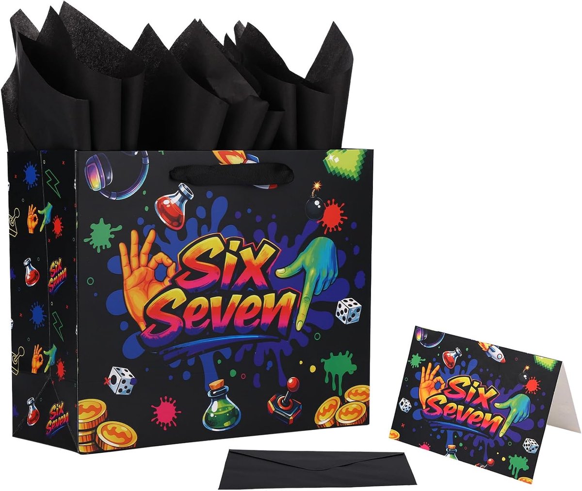 SnelShoppen - Set van 67 Feestcadeautasjes voor Verjaardagsfeestje, Bruiloften, Babyshowers - Inclusief Envelop, Vloeipapier, Wenskaart en 3 Papieren